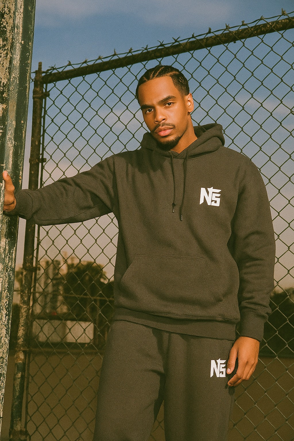 Unisex Hoodie & Joggers with Mynes symbol