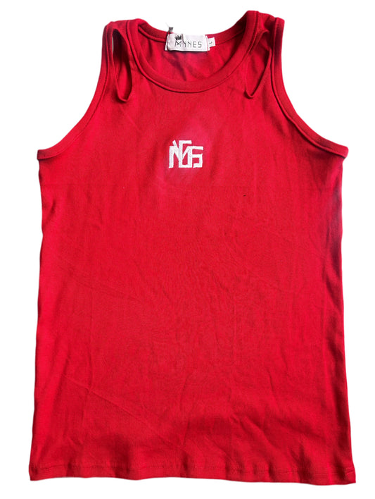 Men armless/singlet designed with Mynes emblem