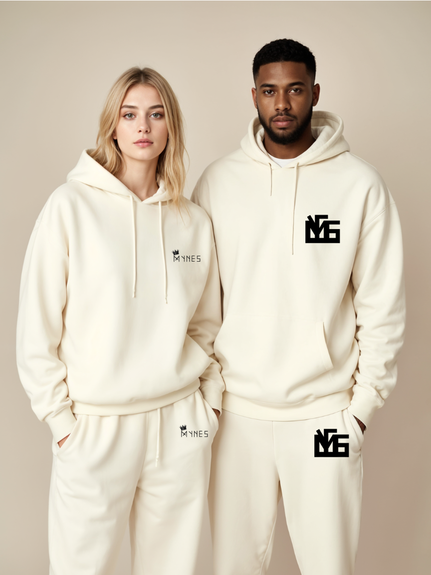 Beige-Colored Unisex Tracksuit